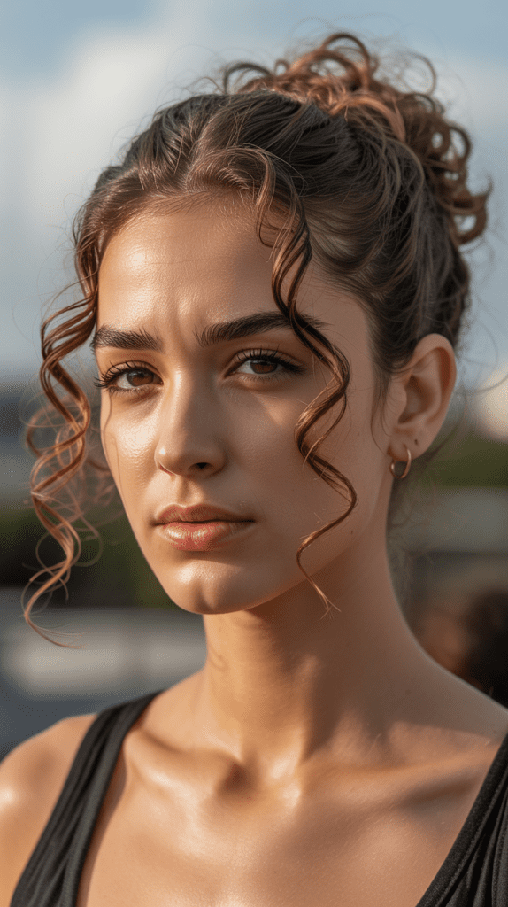 Half Up with Face-Framing Curls