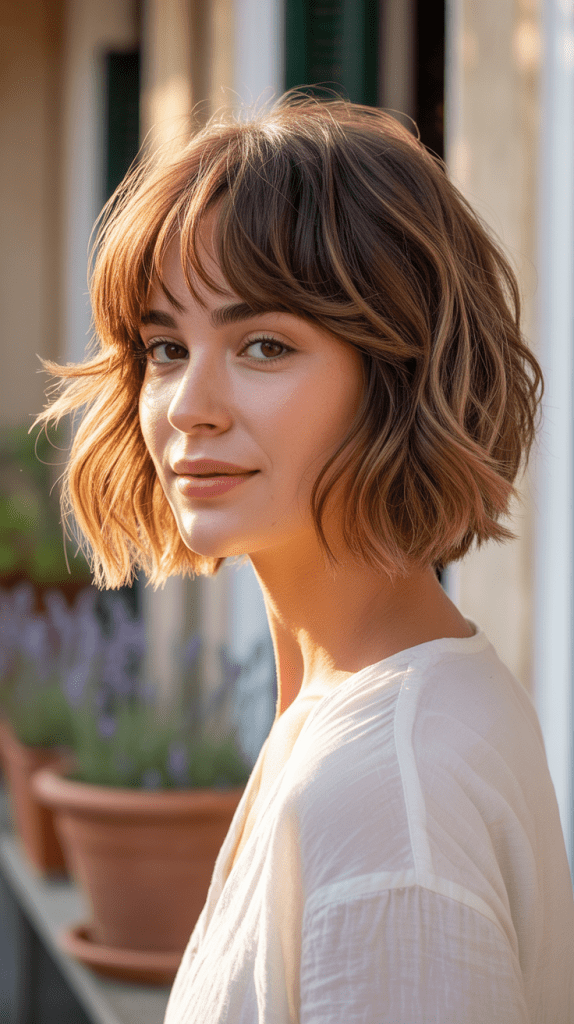 The Choppy Lob with Bangs