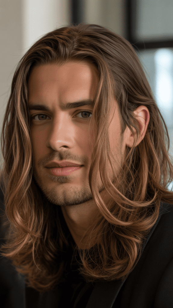 Subtle Caramel Lowlights on Light Brown Hair