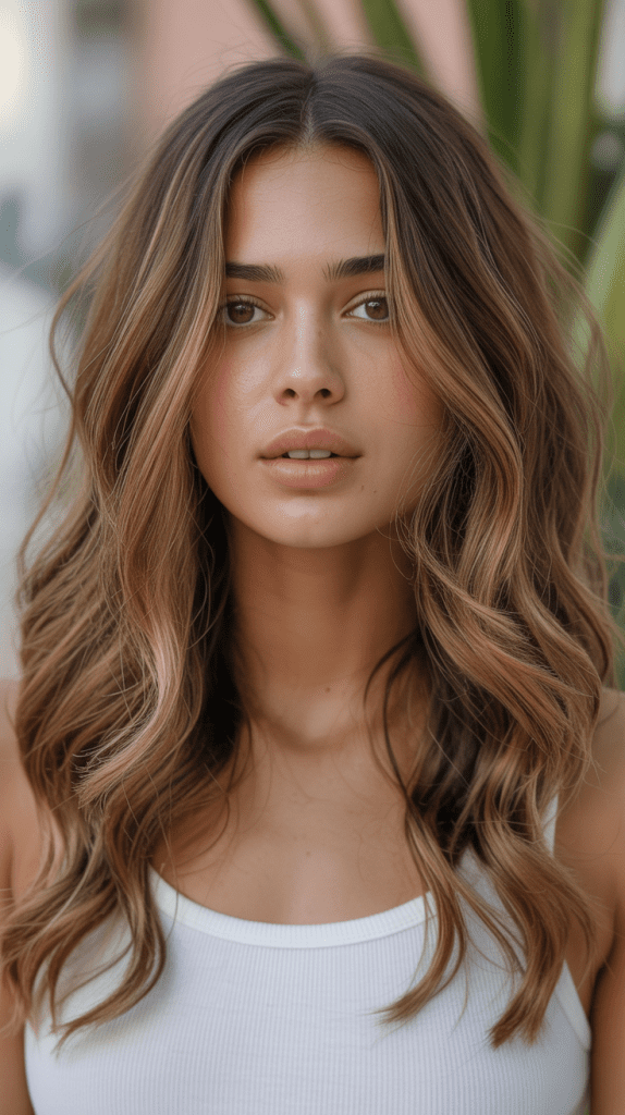 Caramel Highlights on Light Brown Hair