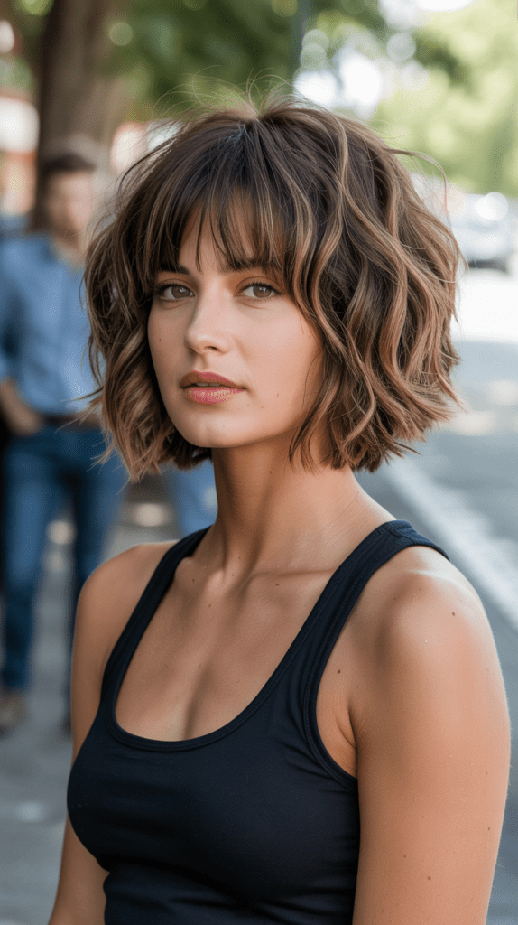 Shaggy Bob with Piecey Bangs