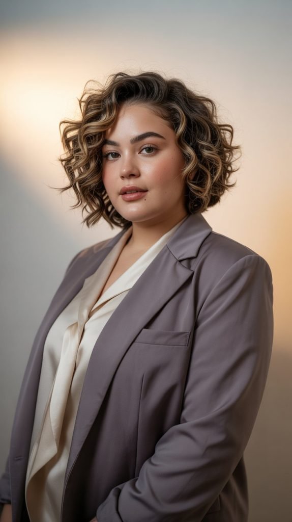 Curly Lob with Angled Front