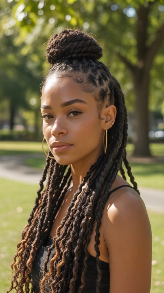 Half-Up Half-Down with Side Undercut