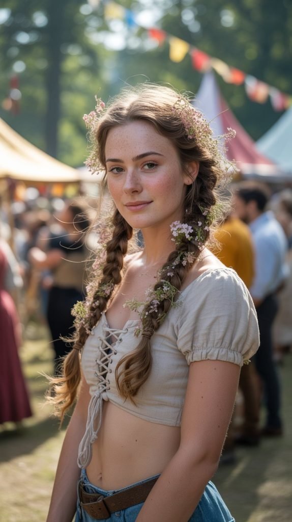 Asymmetrical Updo with Orchid Accent