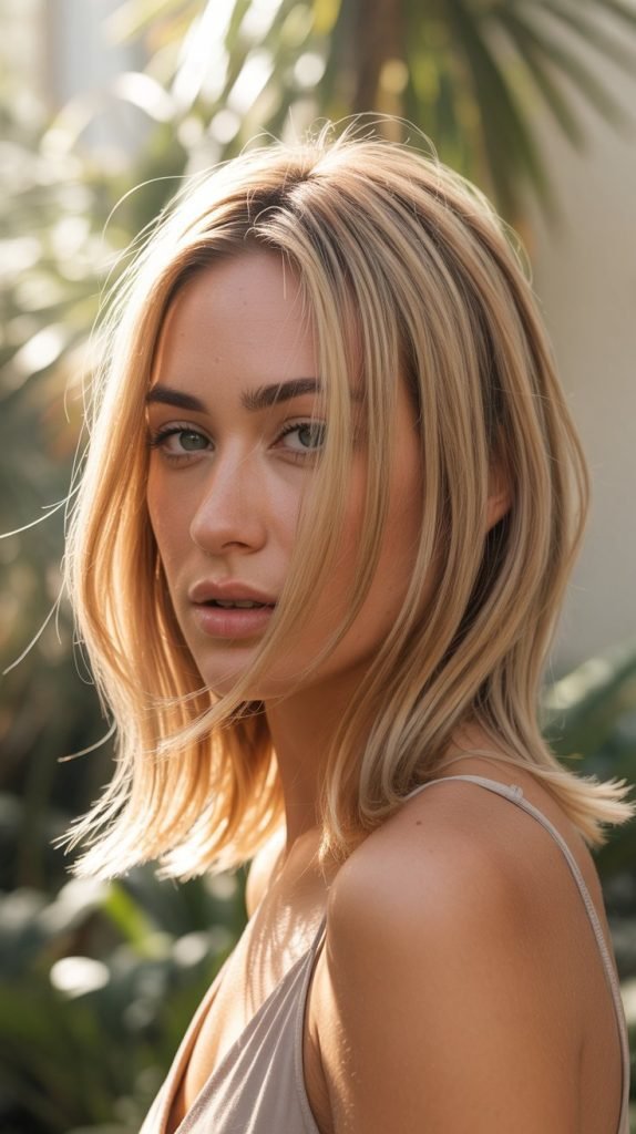 Butterfly Cut with Mixed Blonde Tones