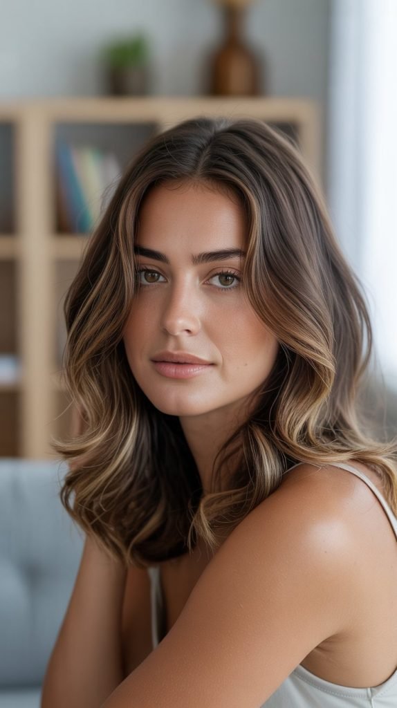 Face-Framing Caramel Highlights