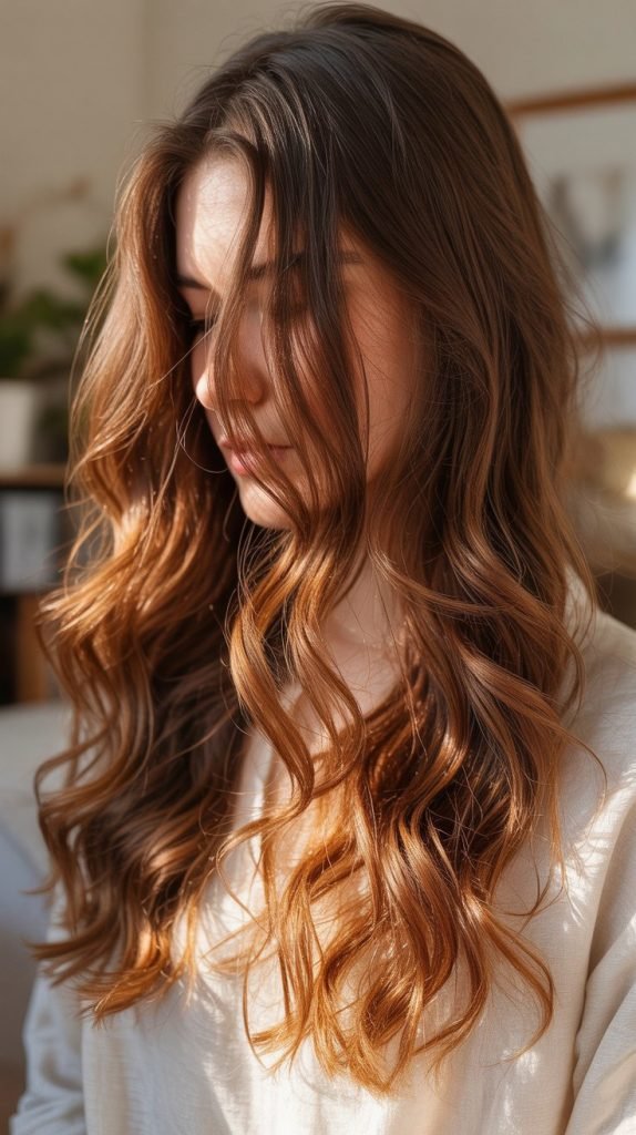 Caramel Highlights with Auburn Undertones