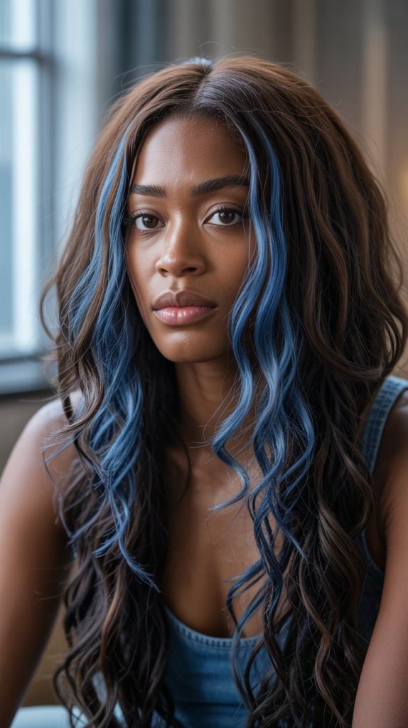 16. Long Layers with Peek-A-Boo Highlights