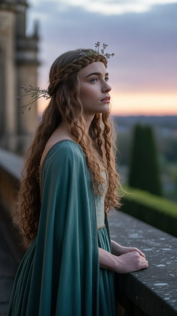 20. Crown Braid with Flowing Locks