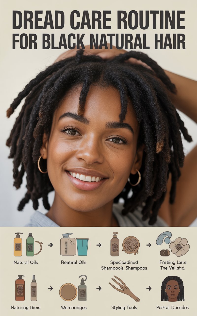 Dread Care Routine for Black Natural Hair