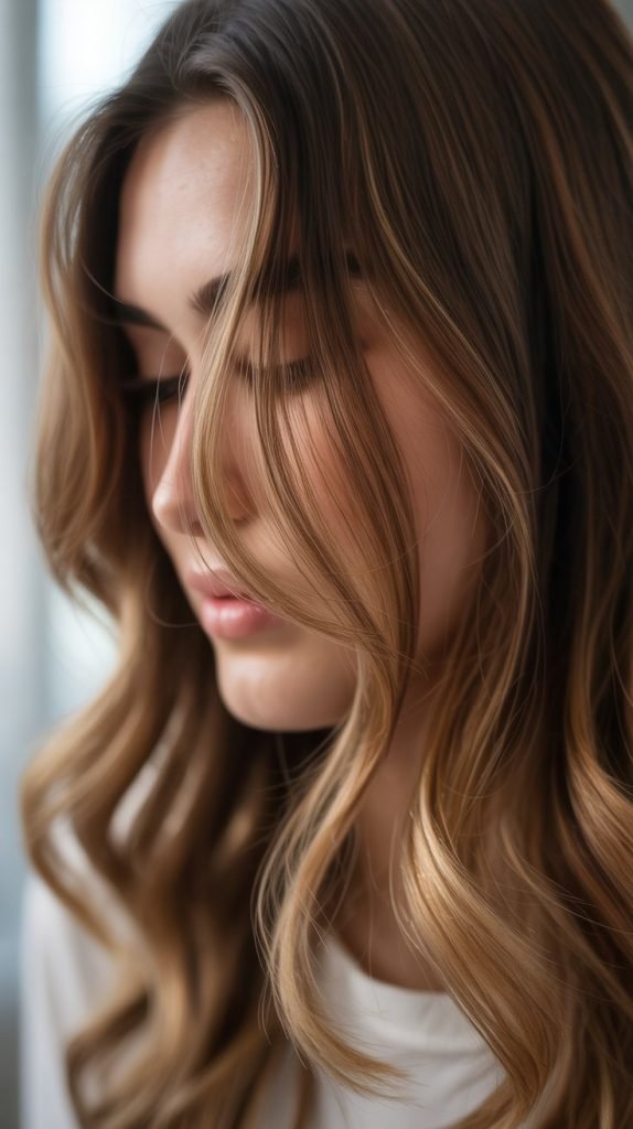 Creating a Natural Hairline with Caramel Highlights