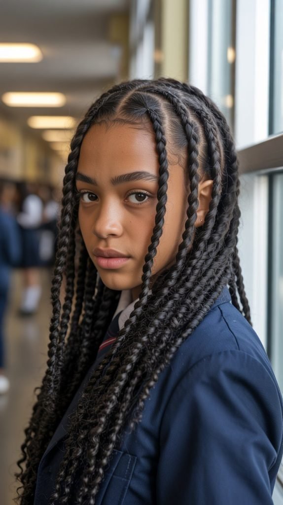 Twisted Braids for Quick Styling