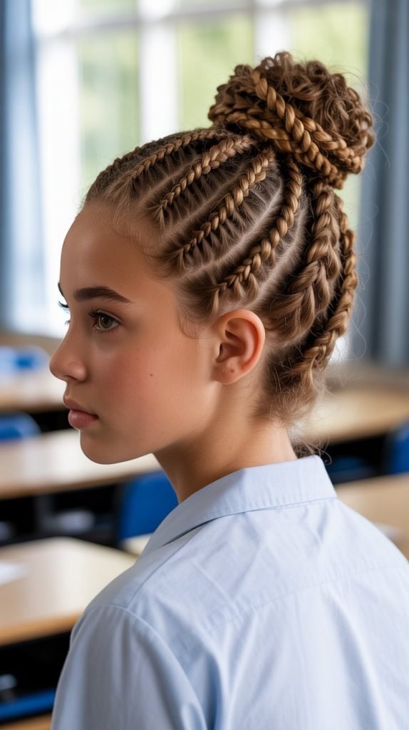 Rope Braid Curly Updo