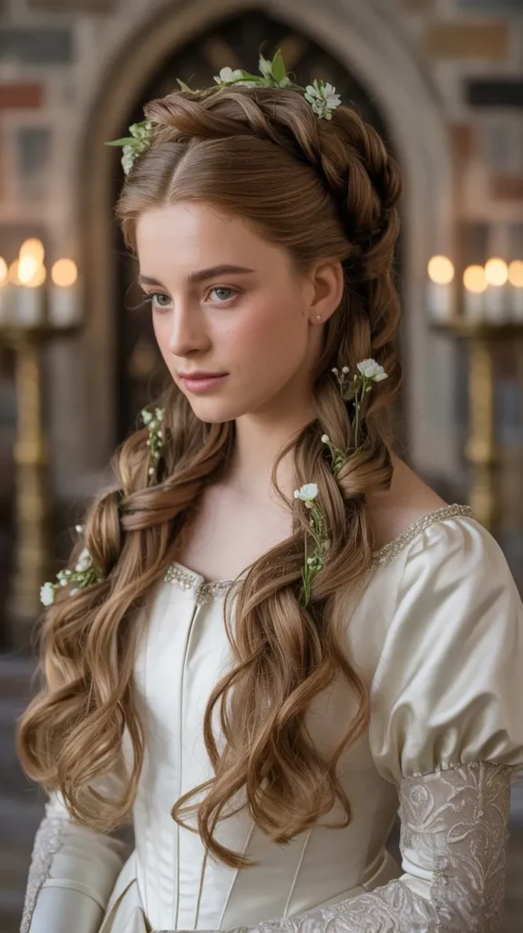 The Maiden's Half-Up Twisted Style