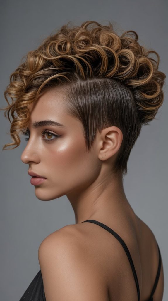  Curly Mohawk Updo