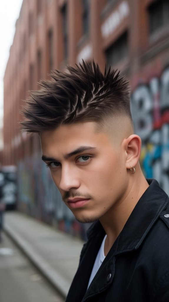 Textured Spikes with Temple Fade