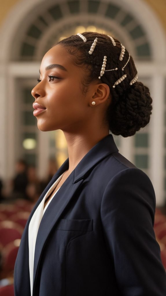 Low Twisted Bun with Accessories