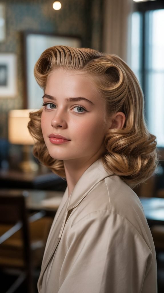 Retro-Inspired Slickback with Victory Rolls