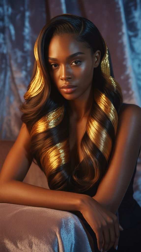 Bronze with Gold Foil Highlights