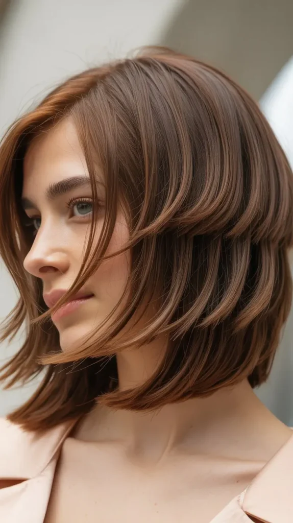 Modern French Bob with Zigzag Layers