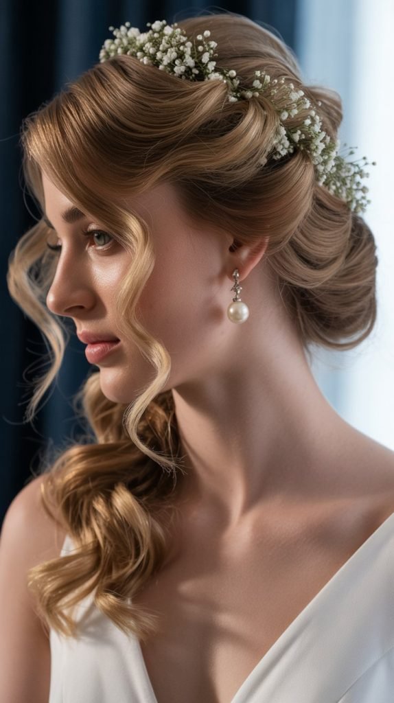 Half Up with Soft Updo Element