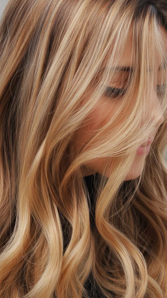 Blonde Balayage with Strategic Brown Depth Placement