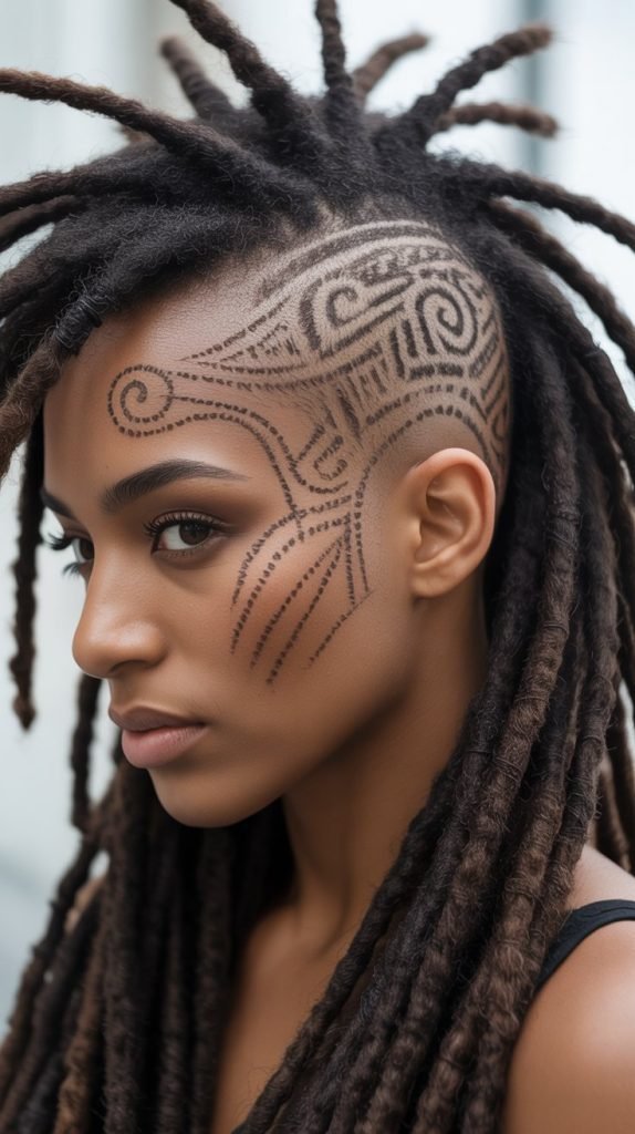  Mohawk with Undercut Designs