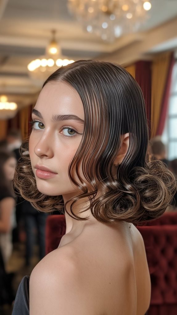  Curled Ends with Straight Top