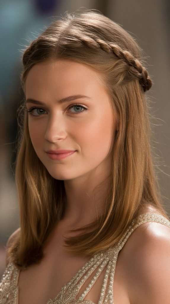  Half-Up Twisted Crown