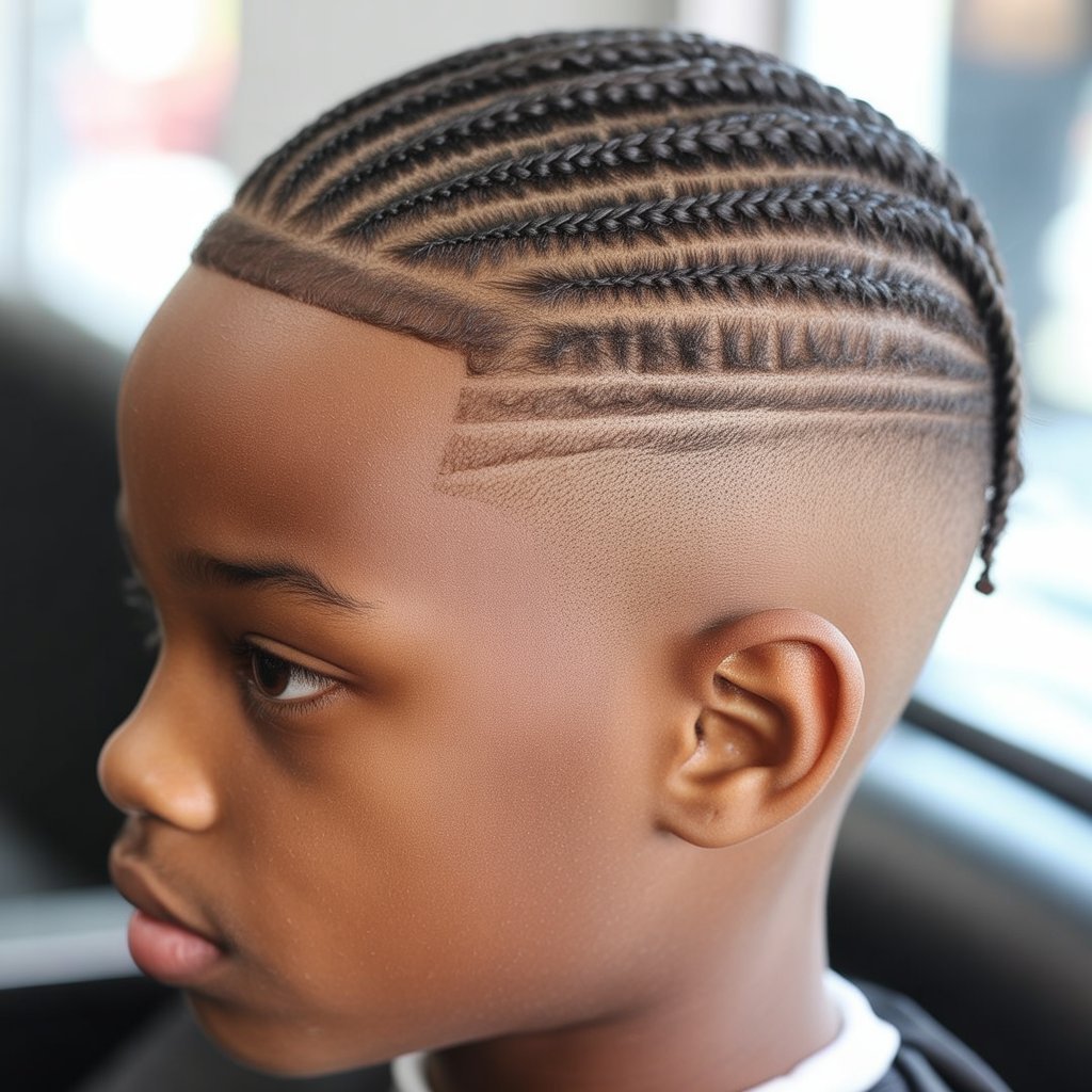 24. Temp Fade with Braids or Twists