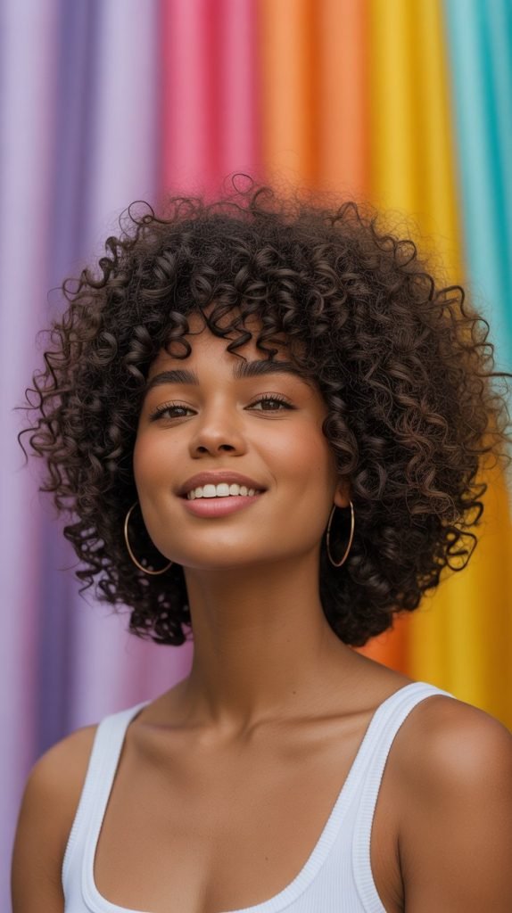 Voluminous Curly Afro