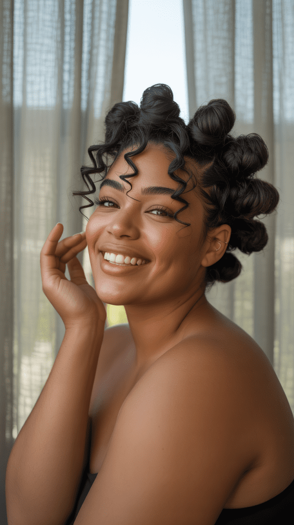 Curly Bantu Knot-Out