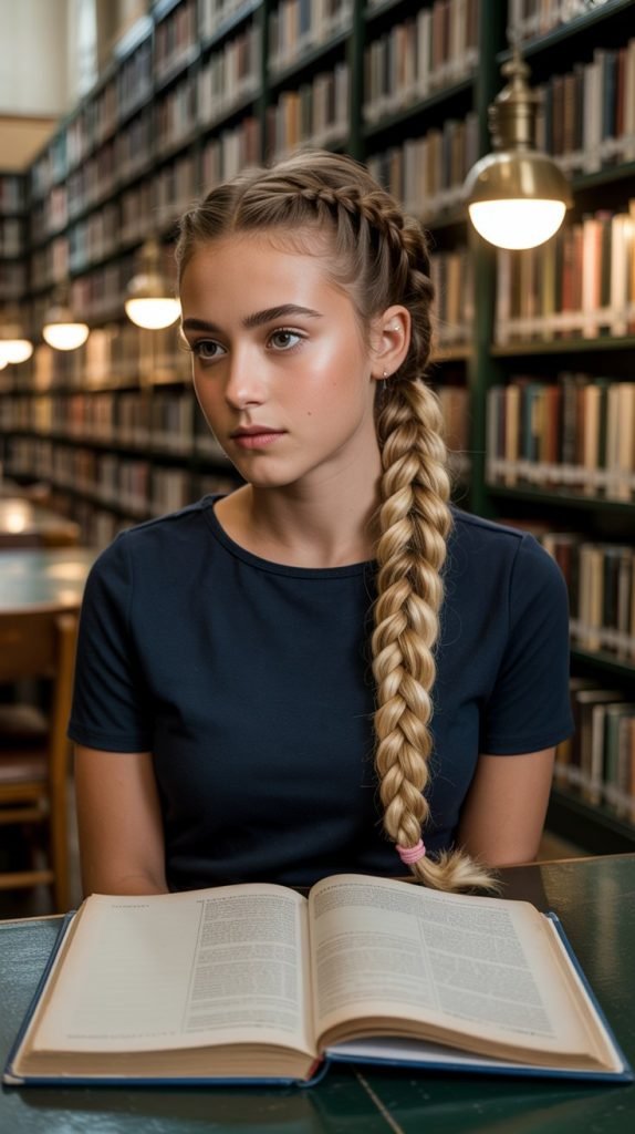 24. Rope Braid Ponytail