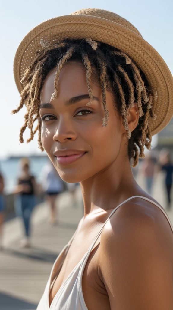 22. Textured Short Locs with Sea Salt Spray