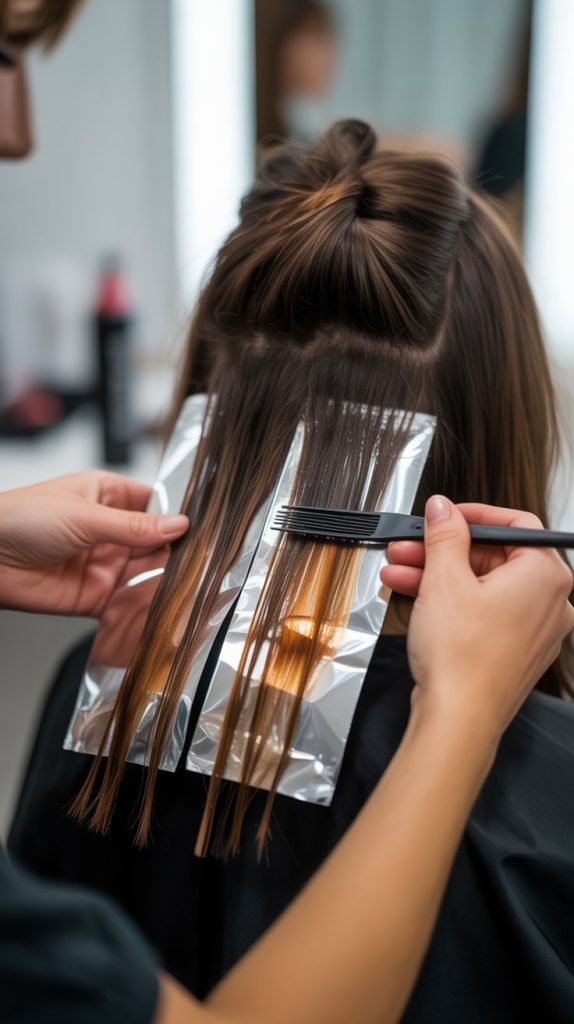 Caramel Foilyage Technique