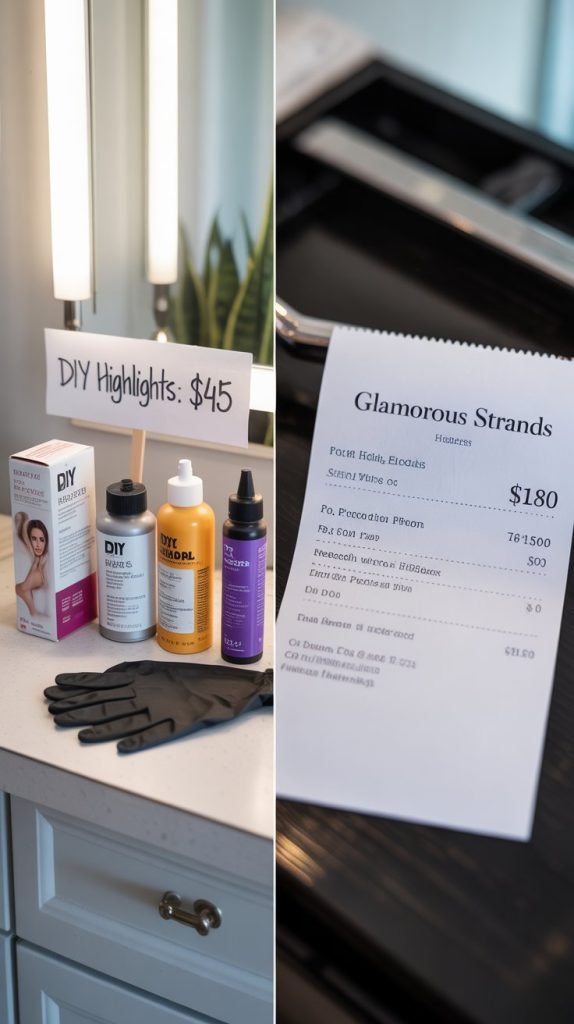 Cost Comparison: DIY Caramel Highlights vs. Salon