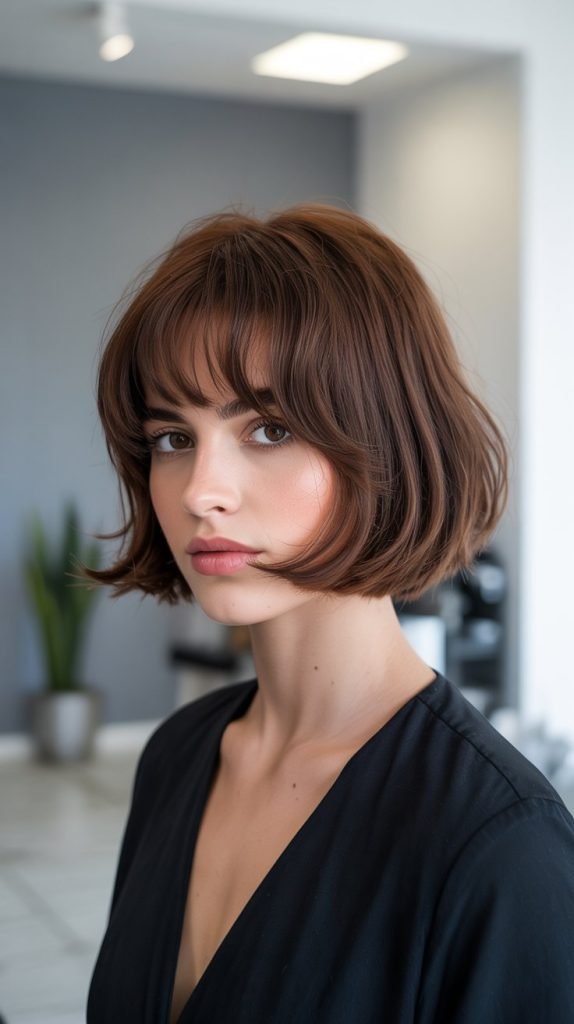  The Bob with Curtain Bangs