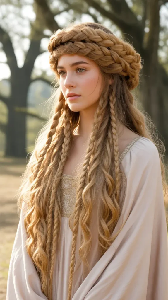 The Rope Braid Crown with Loose Ends