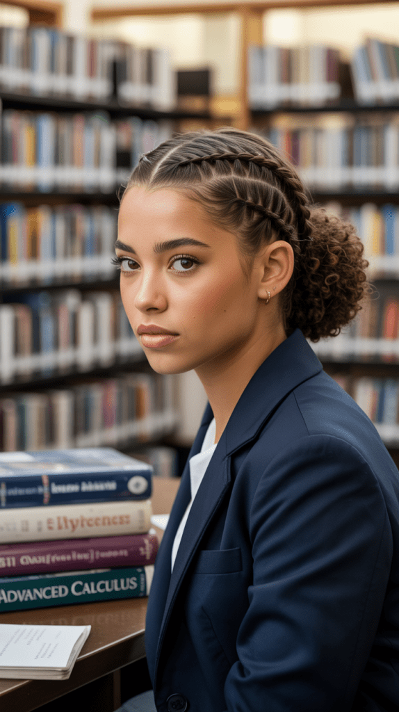  Sleek Braided Bun Combination