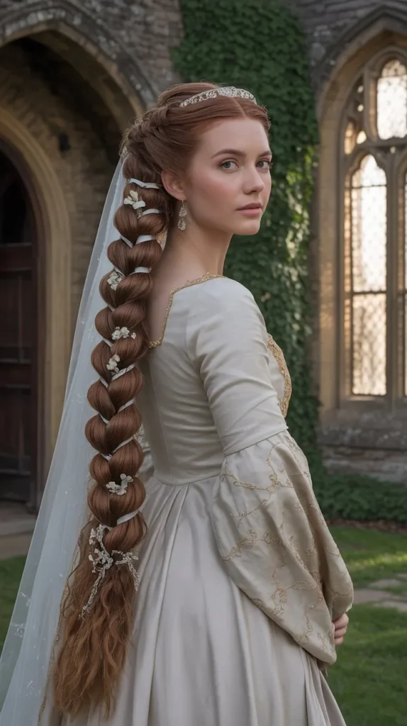 The Medieval Maiden's Long Braided Ponytail