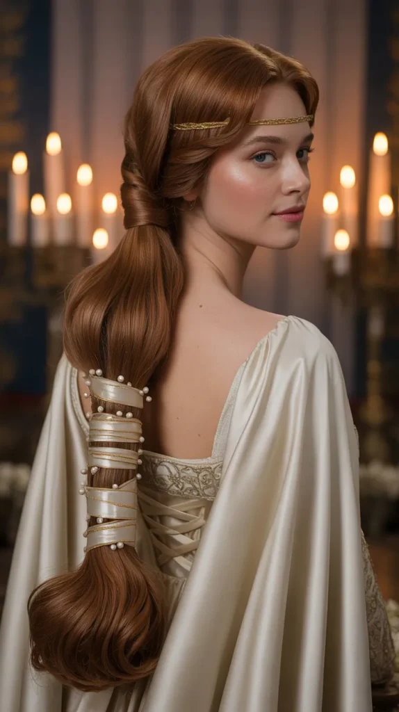 Medieval Princess Ponytail with Wrapped Base
