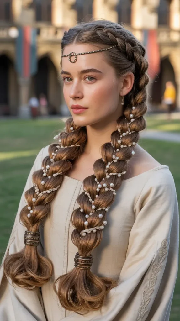 Medieval Festival Braided Pigtails