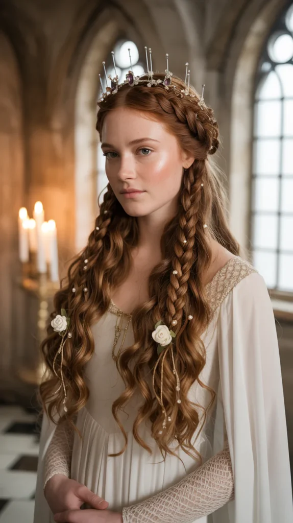 Gothic Medieval Braided Half-Crown