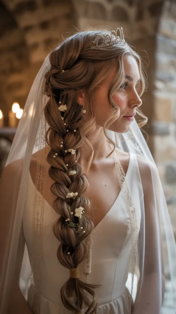 The Medieval Center Braid with Side Curls