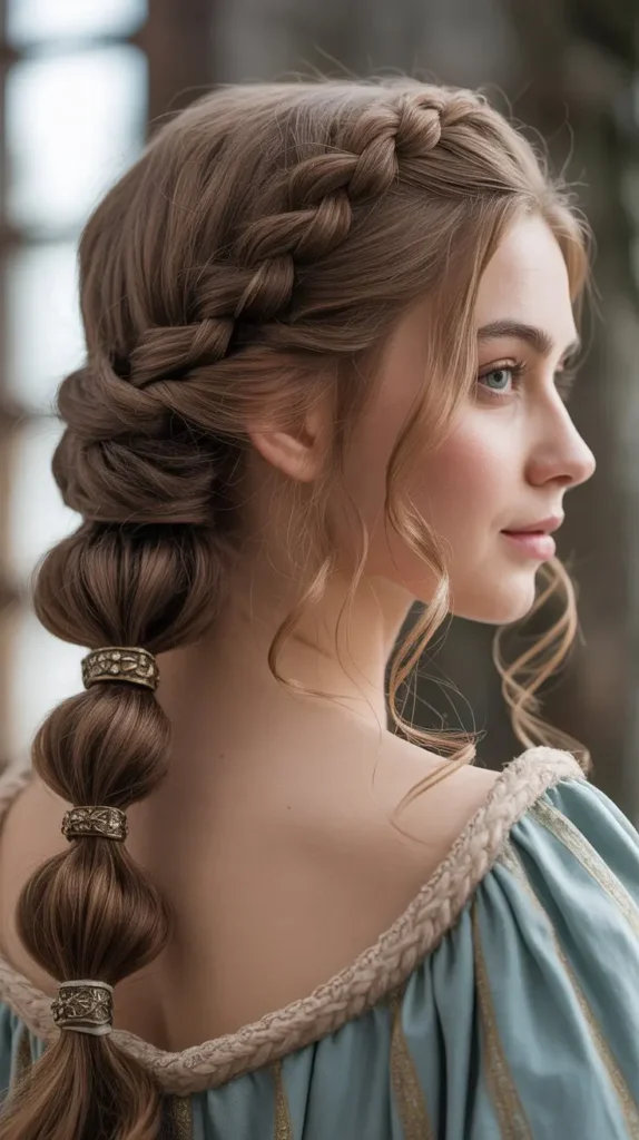 The Romantic Twisted Low Ponytail with Tendrils