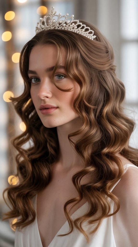  The Cascading Curls with Coronet
