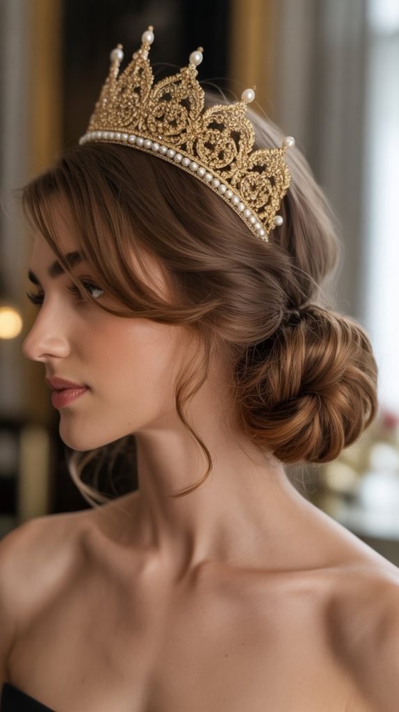 The Voluminous Side Bun with Crown