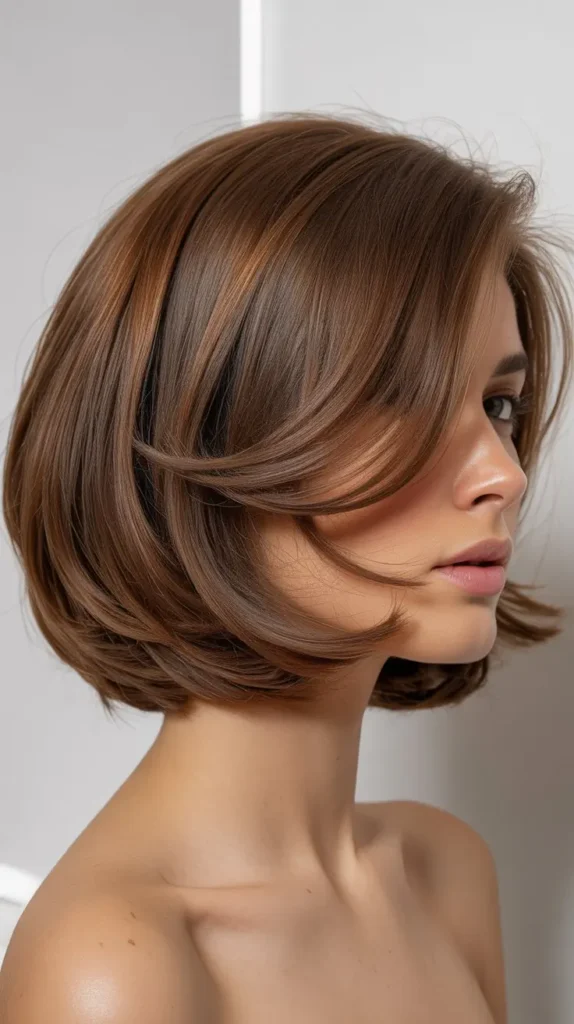 Tousled Layered French Bob