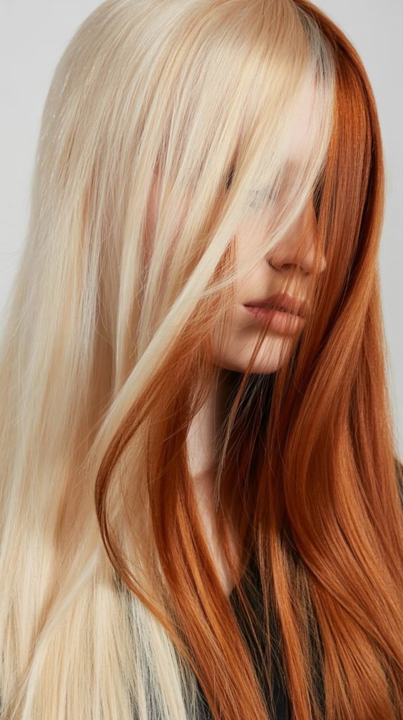 Vanilla Blonde with Auburn Tips