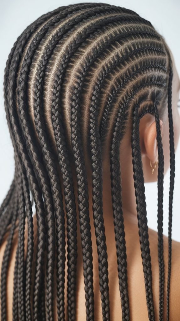 8. Micro Straight-Back Braids